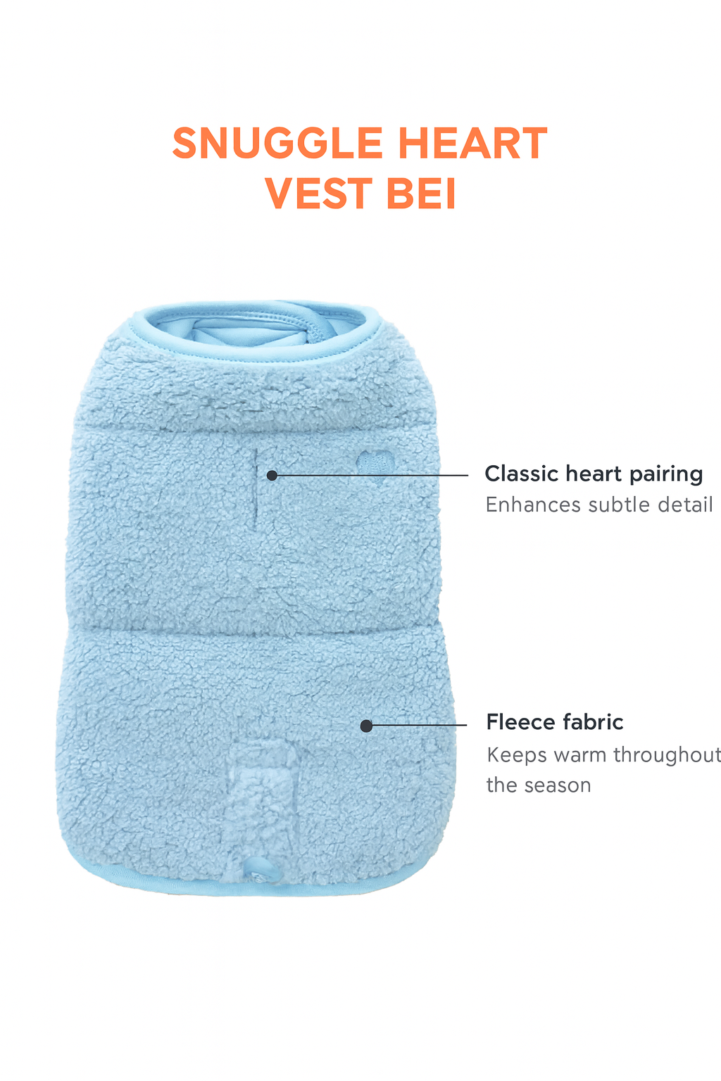 Heart Cape – Puppy Gallery Korean Warm Pet Coat Cloak for Small, Medium, and Large Dogs and Cats