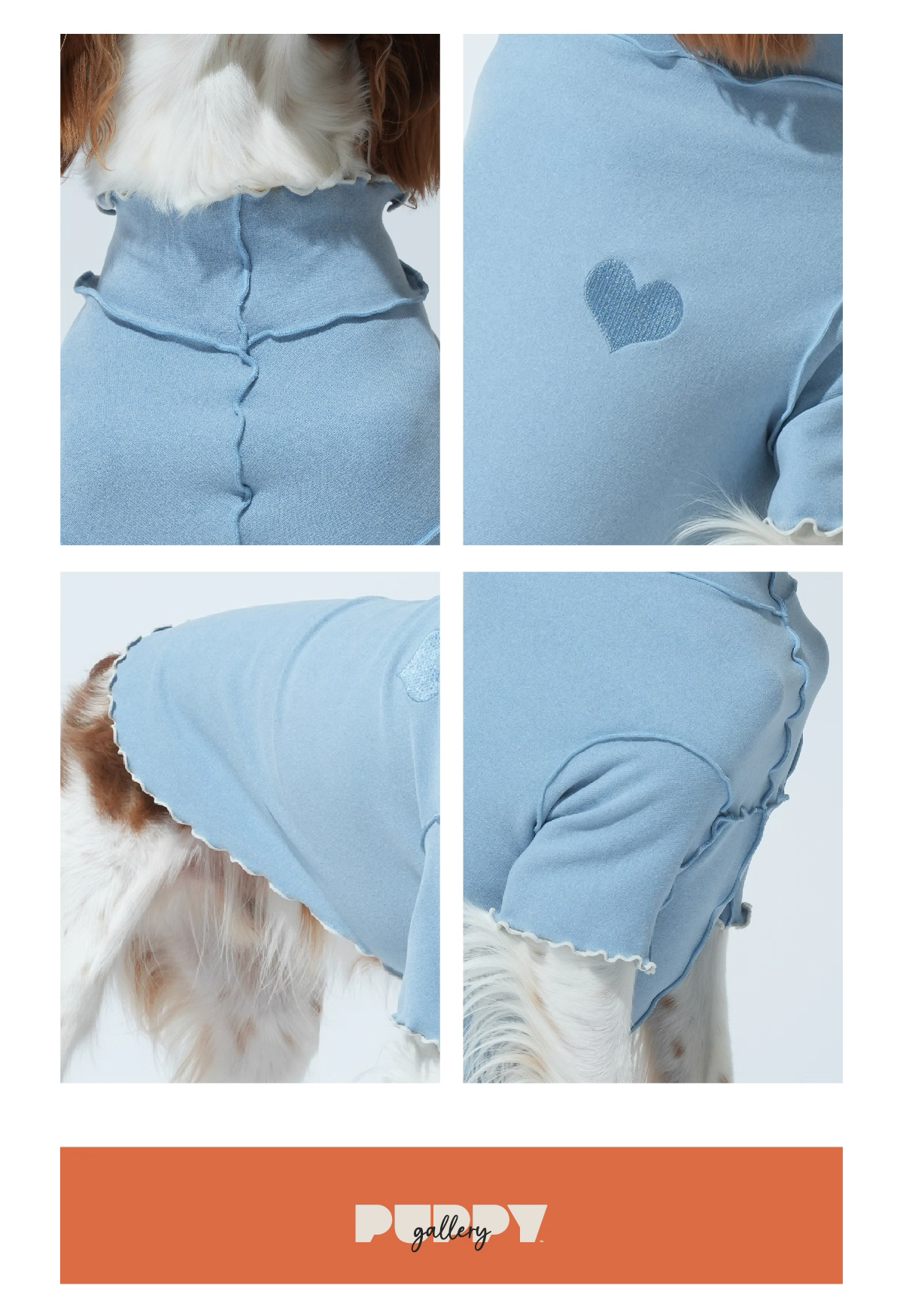 Ruffle Base Layer Top — Puppy Gallery Korean Pet Shirt for Small, Medium, and Large Dogs & Cats, Soft and Comfortable Inner Wear