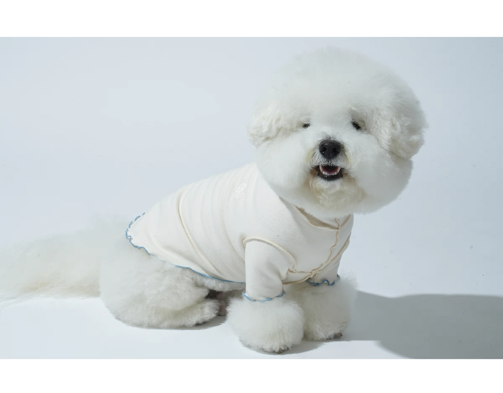 Ruffle Base Layer Top — Puppy Gallery Korean Pet Shirt for Small, Medium, and Large Dogs & Cats, Soft and Comfortable Inner Wear