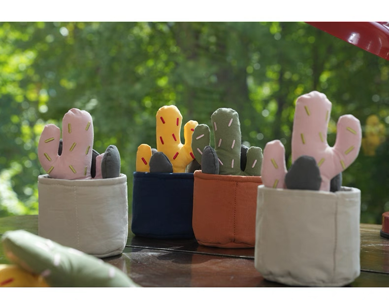Cactus Potted Plush Toy – Interactive Chew Toy for Pets (Multiple Colors)
