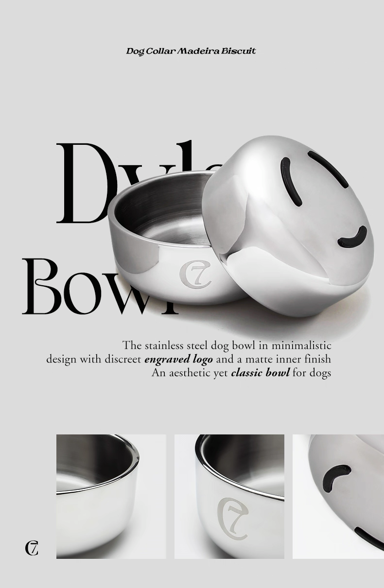 Stainless Steel Bowl – Cloud7 German Imported Pet Feeding Bowl for Cats and Small to Medium Dogs, Anti-Slip Food and Water Dish