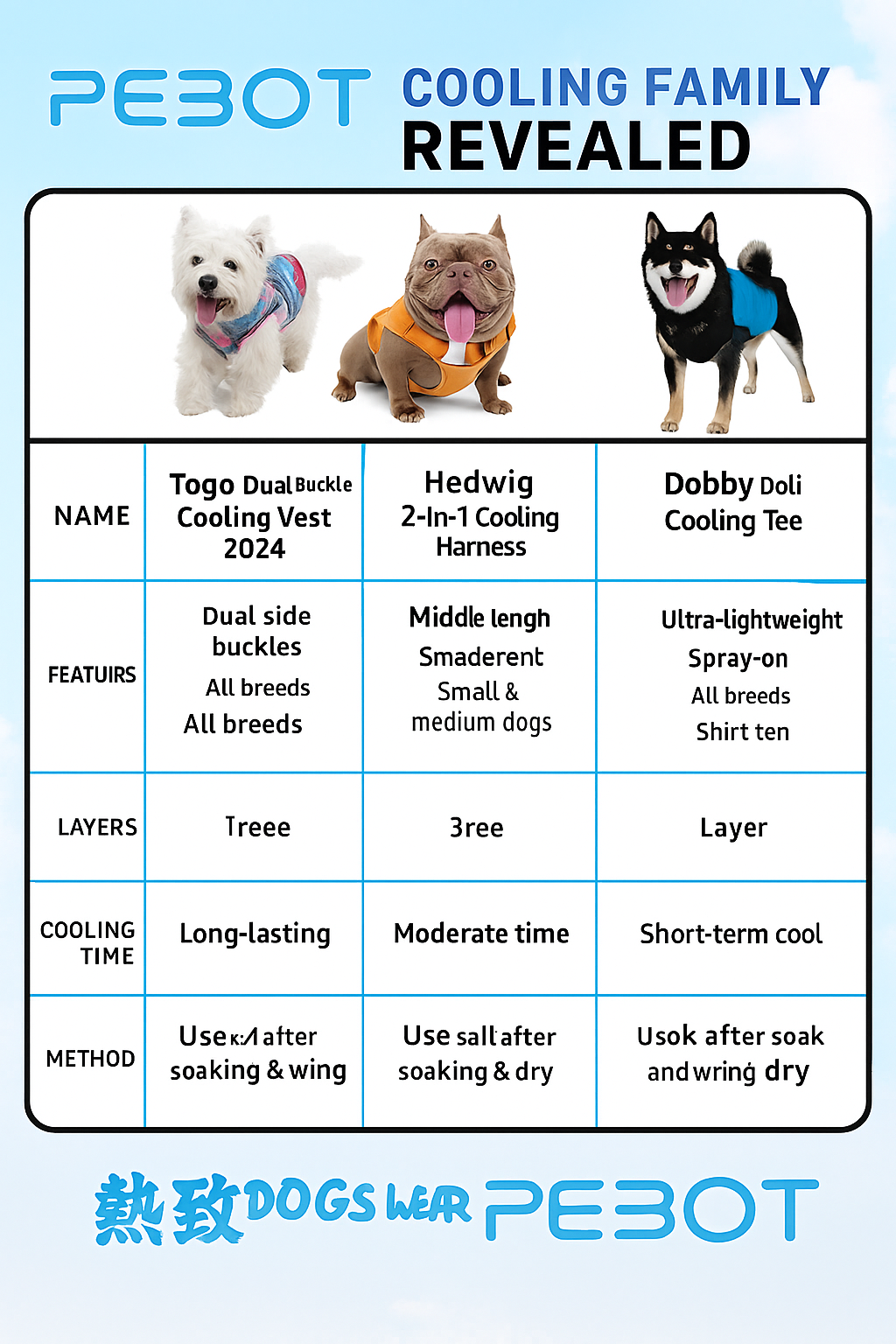 PEBOT Cooling Dog Vest – Anti-Heat Summer Mesh Shirt