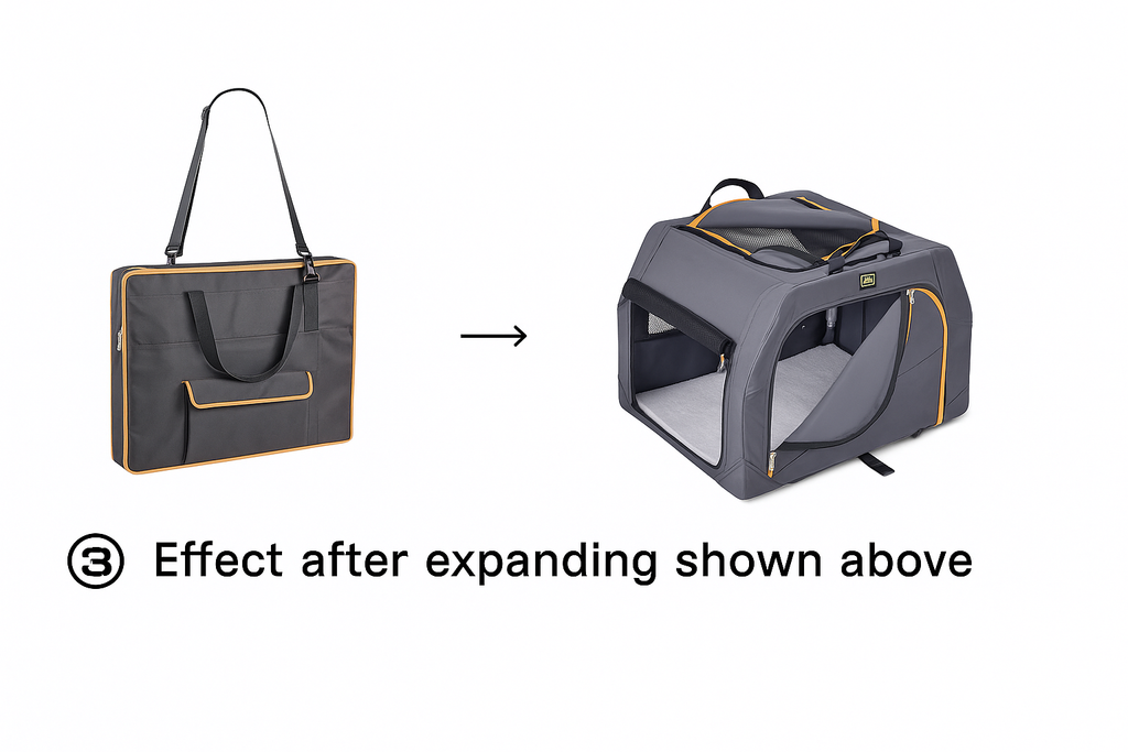 HUNTER Germany Portable Pet Travel Carrier – Breathable & Foldable Crate for Car, Camping & Outdoor Use