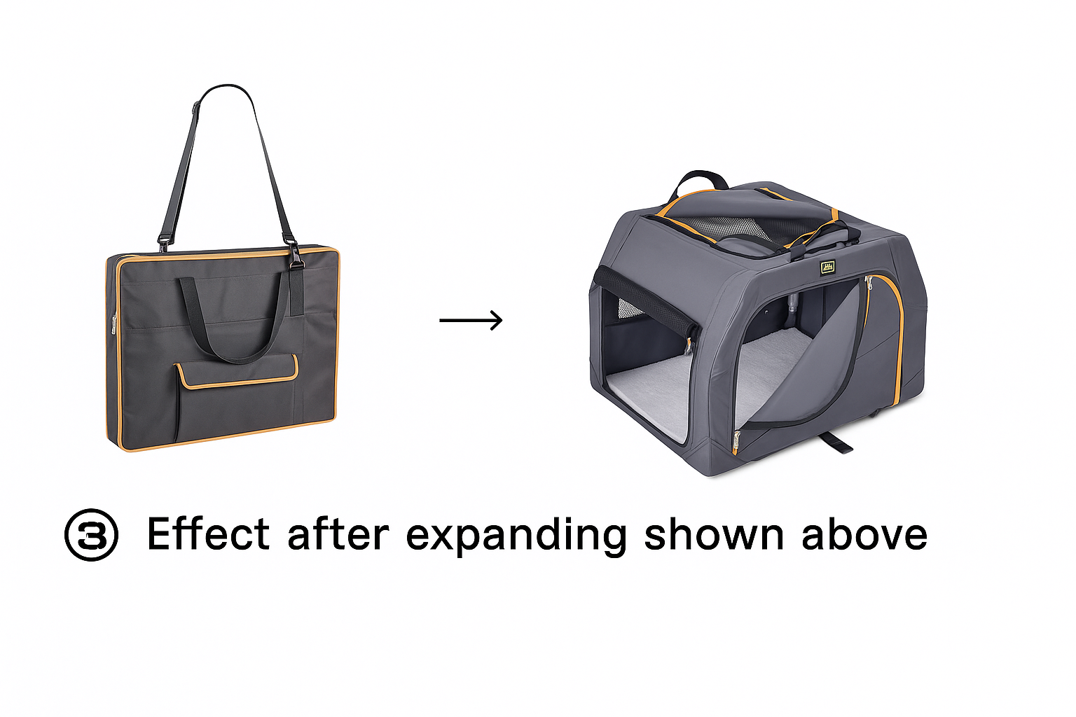 HUNTER Germany Portable Pet Travel Carrier – Breathable & Foldable Crate for Car, Camping & Outdoor Use